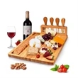 Cheese Plate with Cutter Set  Bamboo Cutting Board | https://www.bestnamebadges.com