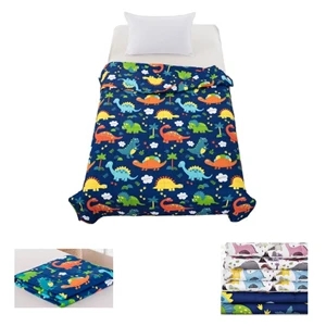 Kids Cotton Carton Animals Weighted Blanket 48" x 72" 15lbs