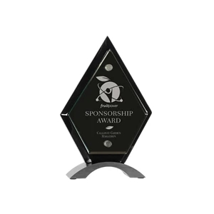 Diamond Piano Finish Floating Jade Glass Standup