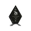 Diamond Piano Finish Floating Jade Glass Standup | https://www.bestnamebadges.com