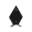 Diamond Piano Finish Floating Jade Glass Standup | https://www.bestnamebadges.com