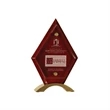 Diamond Piano Finish Floating Jade Glass Standup | https://www.bestnamebadges.com