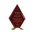 Diamond Piano Finish Floating Jade Glass Standup | https://www.bestnamebadges.com
