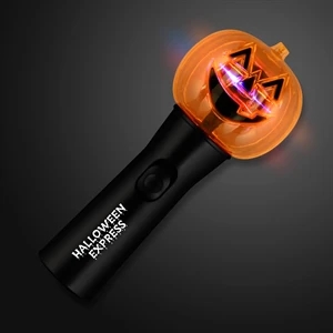 Pumpkin Fun Halloween Wand With Spinning Lights
