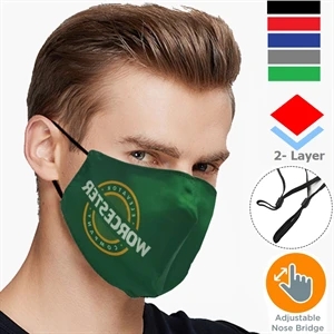 2-Layer w/ Personalized Logo Adjustable Face Masks | https://www.bestnamebadges.com