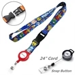 3/4" Sublimation Badge Reel Lanyard Combo w/ Buckle Release | https://www.bestnamebadges.com