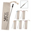 Stainless Straw Kit With Cotton Pouch | https://www.bestnamebadges.com