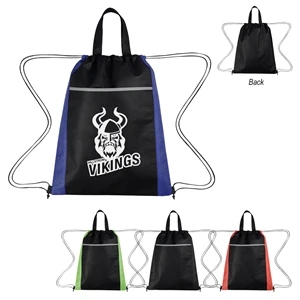 Honeycomb Non-Woven Drawstring Bag | https://www.bestnamebadges.com