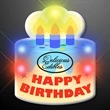 Happy Birthday Cake LED Pin Blinkies | https://www.bestnamebadges.com