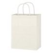 Kraft Paper White Shopping Bag - 8" x 10-1/4" | https://www.bestnamebadges.com