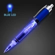 Plastic LED Pen with Blue Barrel | https://www.bestnamebadges.com