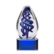 Expedia Award on Paragon Base - Blue | https://www.bestnamebadges.com