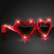 Flashing Heart Shaped Red Light Up Sunglasses | https://www.bestnamebadges.com