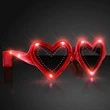 Flashing Heart Shaped Red Light Up Sunglasses | https://www.bestnamebadges.com