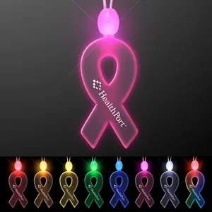 Light-up acrylic ribbon LED necklace