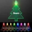 Acrylic Christmas Tree Shape Necklace with LED | https://www.bestnamebadges.com