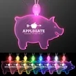 Acrylic Pig Shape Necklace with LED | https://www.bestnamebadges.com
