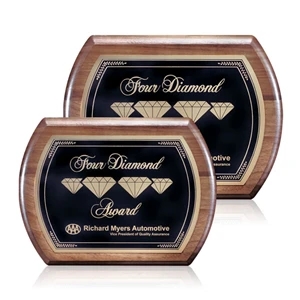 Sinclair/Cardinal - Walnut/Black | https://www.bestnamebadges.com