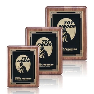 Maitland/Cardinal - Walnut/Black | https://www.bestnamebadges.com