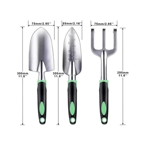 Garden Tool Set 3 Pack Garden Hand Shovels Aluminum Alloy | https://www.bestnamebadges.com