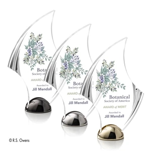Flourish Hemisphere VividPrint™ Award | https://www.bestnamebadges.com