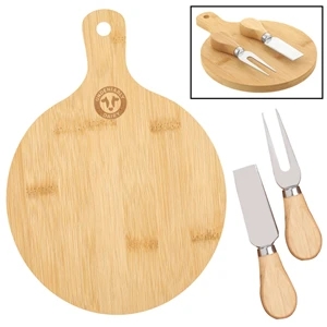 Regala Mini Bamboo Cheese Board Knife Set | https://www.bestnamebadges.com