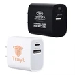 Dual 18W USB-A / USB-C Power Adapter | https://www.bestnamebadges.com