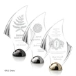 Flourish Hemisphere Award - Laser Engraved | https://www.bestnamebadges.com