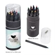 Blackwood 12-Piece Colored Pencil Set In Tube With Sharpener | https://www.bestnamebadges.com