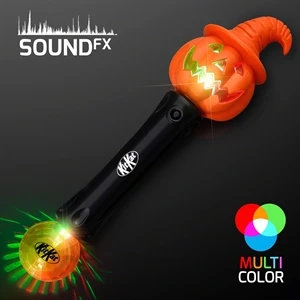LED Witchy Pumpkin Wand with Sound & Lights