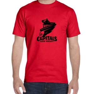 Hanes Comfortsoft 5.2 oz 100% Cotton Preshrunk T-shirts | https://www.bestnamebadges.com