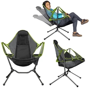 Folding Relaxed Outdoor Camping Rocking Chair | https://www.bestnamebadges.com