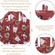 Reusable Lightweight Foldable Shopping Bag(50BLS) | https://www.bestnamebadges.com