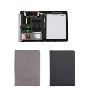 Multifunction Wired Charging Portfolio File Folder | https://www.bestnamebadges.com