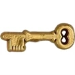 Plastic Key Shaped Pin | https://www.bestnamebadges.com