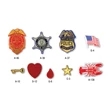 Plastic Flag Shaped Pin | https://www.bestnamebadges.com
