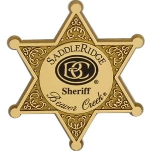 Six Point Star Plastic Badge