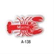 Plastic Lobster Shaped Pin | https://www.bestnamebadges.com