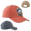 Washed Cotton Baseball Caps w/ Custom Embroidery Adjustable | https://www.bestnamebadges.com