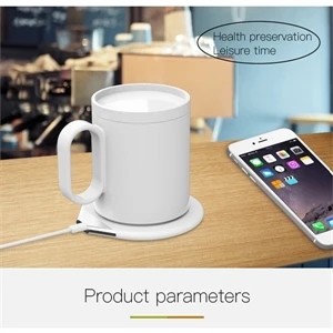 2 in 1 Smart Coffee Mug Warmer with Wireless Charger | https://www.bestnamebadges.com