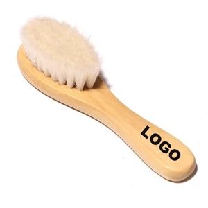 Natural Soft Baby Body Skin Goat Bristles Hairbrush