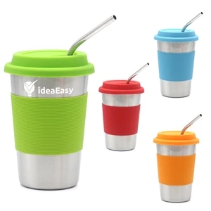 12 oz Stainless Steel Coffee Mug with Insulated Band and  St