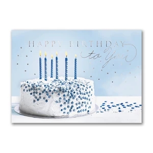 Birthday in Blue Card