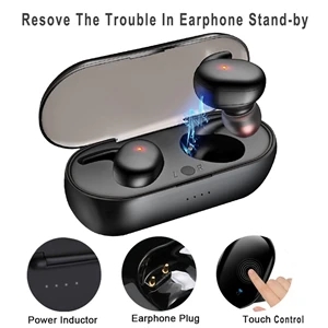 Wireless Earbuds With Charging Case | https://www.bestnamebadges.com