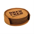 Agglomerated Cork Round Coaster Set | https://www.bestnamebadges.com