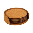 Agglomerated Cork Round Coaster Set | https://www.bestnamebadges.com