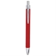 Red Laserable Leatherette Pen | https://www.bestnamebadges.com