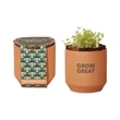 Modern Sprout® Tiny Terracotta Grow Kit Good Luck Clover | https://www.bestnamebadges.com
