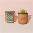Modern Sprout® Tiny Terracotta Grow Kit Good Luck Clover | https://www.bestnamebadges.com