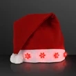 Light up Santa hat with snowflakes | https://www.bestnamebadges.com